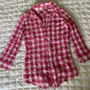 Sundance Pink Plaid Checkered Shirt